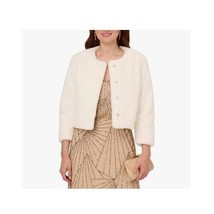 Adrianna Papell S Ivory White 3/4 Sleeve Short Fur Jacket NWD BF59 - £23.11 GBP