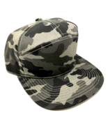 7 PANEL CAMPER GREY CAMO ALL OVER PRINT FLAT BILL ADJUSTABLE SNAPBACK HA... - $264.12 MXN