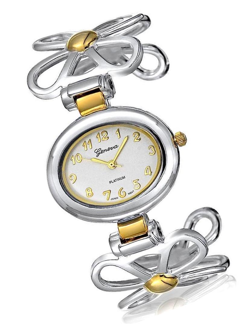 Jewelry Two Tone Open Daisy Flower Band White Oval for - $95.33
