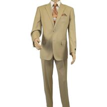 Men Renoir Suit Separate Super 140 Wool Two Button Classic Fit 508-4 Beige New image 2