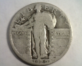 1929 Standing Liberty Quarter Good+ G+ Nice Original Coin Bobs Coins 99c Ship - £9.63 GBP