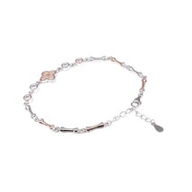 Bonito Circonita Cúbica 925 Pulsera Plata Ley para de Chica En Platino Acabado - $43.89