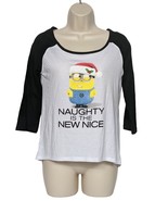 Despicable Me Womens T-Shirt Size Small Minion Christmas Naughty Is The ... - $13.86