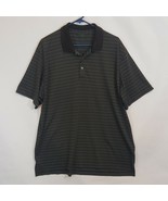Izod XFG Mens XL Golf Polo Black White Stripes Short Sleeve Pullover Shi... - £11.16 GBP