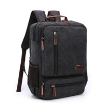 Vintage Canvas Backpack Men Large Capacity Travel  Bag High Quality Fashion Stud - £79.75 GBP