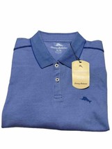 TOMMY BAHAMA 2 BUTTON SHORT SLEEVE POLO SHIRT ROCOCO BLUE SIZE LARGE - $34.95