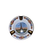 Vintage Limoges France Eiffel Tower Ashtray Gold Floral Painted Porcelai... - $20.55 CAD