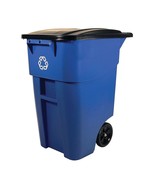 50 Gallon Blue Commercial Heavy-Duty Rollout Recycler Trash Can Container - €597,51 EUR