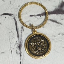 United States Eagle Emblem Gold Tone Keychain  - $11.88