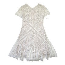 Nwt Tadashi Shoji Aurore In White Petal Dress Lace Fit &amp; Flare 4 - £116.10 GBP