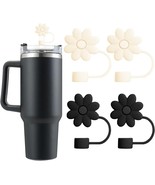 4 Pcs Straw Cover Cap for Stanley Cup, 10mm 0.4in Flower Shape Straw Cov... - $12.59