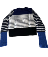 Rag &amp; Bone  Marissa Blue Striped Sweater Mixed Media (XS) - $70.13