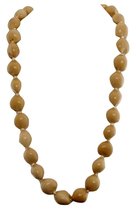 Hawaiian Lei Necklace of Blonde Kukui Nuts - £15.58 GBP