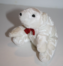 Dan Dee Mini Valentines Polar Bear 5&quot; Red Bow Tie Ivory Stuffed Plush Soft Toy - £10.79 GBP