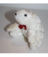 Dan Dee Mini Valentines Polar Bear 5&quot; Red Bow Tie Ivory Stuffed Plush So... - £10.82 GBP