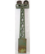 Metal Flood Light Towers green  11-1/4&quot; Tall. &amp; Street Lamp 7-1/2 Tall - £18.97 GBP