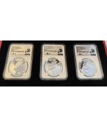 2023 China Panda 40th Anniversary 3 Coin Silver Set NGC MS70 Signed by Fang - $593.01