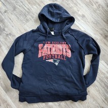 NFL Football team New England Patriots Distressed Print Hoodie Shirt Womens M - £20.10 GBP
