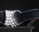 Black Stiletto Brooch Pin High Heel Clear Rhinestones Jewelry Vintage - $9.89