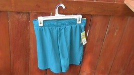 All In Motion - Men&#39;s 9&quot; Lined  Shorts Size Small /Drawstring Zipper Pocket Teal - £5.83 GBP