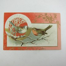 Victorian Trade Card Lion Coffee Woolson Spice Co Toledo Ohio Birds Red Antique - £7.83 GBP