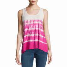 a.n.a. Women&#39;s Tye Dye Lace Back Tank Top Empire Rose Pink Size SMALL - £15.64 GBP