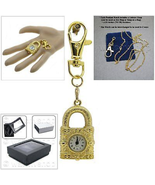 Pendant Watch Pocket Watch Gold Color Locket 2 Ways Use Necklace Key cha... - £15.79 GBP