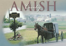 Postcard Amish Country Horse and Buggy Intercourse PA Sign Unused - £4.74 GBP