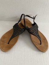 Ugg Leather Adjustable Flip Flop Thong Flat Summer Strappy Sandals Size 8 - £25.94 GBP
