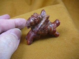 (Y-PEG-RU-566) Red PEGASUS WILD flying gemstone winged horse Figurine ca... - $263.54 MXN