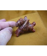 (Y-PEG-RU-566) Red PEGASUS WILD flying gemstone winged horse Figurine ca... - $19.20 CAD