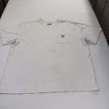 Carhartt K87 WHT Loose Fit Heavyweight Men's 2XL White Short Sleeve Cotton Shirt image 13