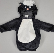 Target Costume Infant&#39;s 0-6M Baby Skunk Hooded Pullover Halloween Warm Plush - £10.31 GBP