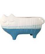 Ceramic Cat Succulent Planter Animal Plant Pot Flower Vase Window Box Co... - $621.83 MXN