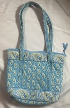 Vera Bradley Bermuda Blue Tote Purse 14x11” Handbag Lots Of Pockets - $13.56