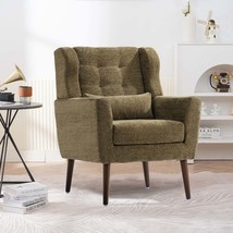 Modern Chenille Accent Chair | Olive Green - $176.99