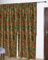 Bohemian White Bird Printed Velvet window Curtains Set Perfect for Living Room - £72.35 GBP+