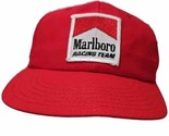 Marlboro Hat Racing Team Patch Snapback Cap USA Flat Brim Terry Cloth Li... - $19.75