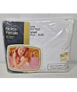 JC Penney No Iron Percale One Fitted Sheet Full Size Bed Fits 54x75 SEALED - €8,64 EUR
