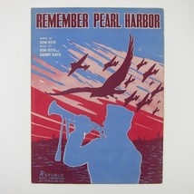 Sheet Music Remember Pearl Harbor Don Reid Sammy Kaye WW2 Barbelle Vintage 1941 - £15.68 GBP