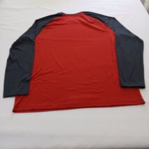 George Crewneck Men's Long Sleeve Orange & Gray Cotton Blend T-Shirt L (42-44) image 2