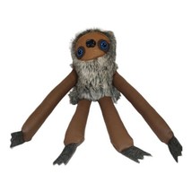 Goodiis Plush Sloth Handmade Brown Blue Eyes Long Arms Maria Raciti Designs 20&quot; - £12.19 GBP