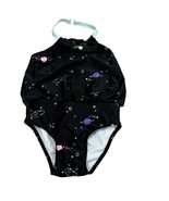 Cat &amp; Jack Girls 3T Space Print Halter One-Piece Swimsuit Black - $20.19 CAD