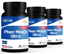3 Pack Phen-Maxx Ultra, ayuda a la pérdida de peso-60 Cápsulas x3 - $93.49