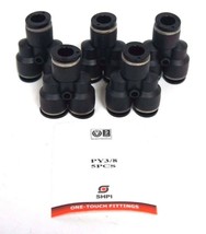 LOT OF 5 NEW COMPOSITE PUSH TO CONNECT UNION &quot;Y&quot; FITTINGS 3/8&quot; OD, LG84P... - £23.52 GBP