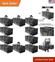 Eco-Friendly Extra Large Moving Bags - 10 Pack with Strong Zipper and Ha... - $60.00
