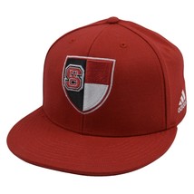 NC State Wolfpack Adidas NCAA Shield Team Logo Flat Bill Flex Fit Hat - £19.65 GBP