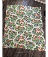 Vintage 1980&#39;s Smurfs Top Flat Twin Bed Sheet 92”x80” - £19.61 GBP