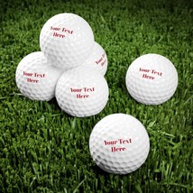 Personalized / Custom Golf Balls Gift for Golfer Logo or Text, 6 pcs - £23.94 GBP