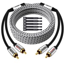 Premium Rca Cable 15 Ft (Hi-Fi Sound-16 Awg-Shielded) 2 Rca Male To 2 Rca Male S - £25.10 GBP
